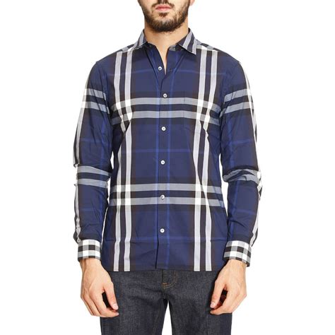 burberry mens blue dress shirt|burberry shirts for men outlet.